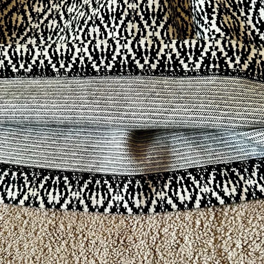 MADEWELL Afternoon Dress Diamond Jacquard Tribal Black White Sleeveless Sz Small - Picture 12 of 14